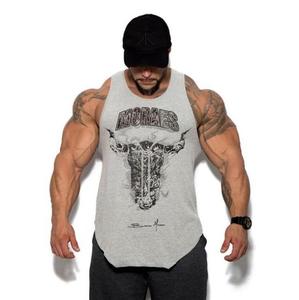 Camiseta sin mangas informal de cuello redondo con estampado de transferencia de calor transpirable de secado rápido personalizada para hombre para evento de carrera de maratón de punto - Product Image 5