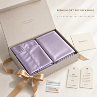 Parure de lit de luxe personnalisable en soie 100% avec impression sérigraphique, 4 pièces, vente en gros