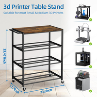 Troli Printer JH-Mech Modern dengan Roda, Tugas Berat, Dapat Menampung hingga 48 Gulungan, 4 Lapisan, Penyimpanan Filamen Printer 3D dari Baja