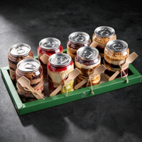 Boîte en plastique facile à ouvrir, boîte à boisson en plastique transparente avec couvercle à anneau de traction, emballage personnalisé pour boissons