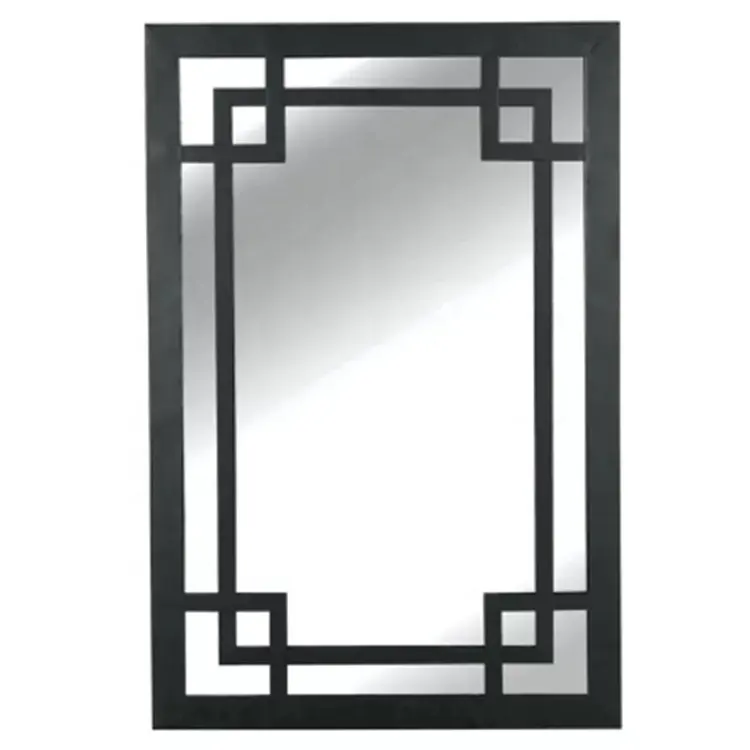 Rectangle Metal Window Mirror Antique Chinese Iron Frame Wall Mirror For Home Decor