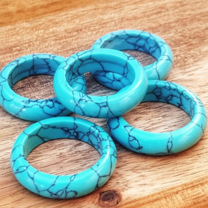 Bracelet en pierre solide Turquoise naturelle Bijoux de bureau Diamant Main Valentine Cadeau Lui Mari Bracelet fait main pour tous - Product Image 1