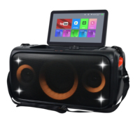 Enceinte active à double woofer de 10 pouces de grande puissance pour le home cinéma, le karaoké, la musique, éclairage LED RVB, WiFi, AUX
