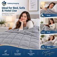 Selimut Berbobot Serat Bambu Katun Tenun Polos, Selimut Anti-Pilling yang Dapat Dipakai untuk Musim Dingin, Tempat Tidur, Sofa, dan Perjalanan