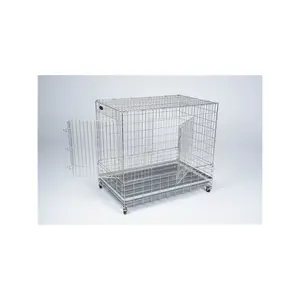 4L Size Stable Stainless Steel Pet Dog Cages High Durability Metal Cage For Cats And Dogs