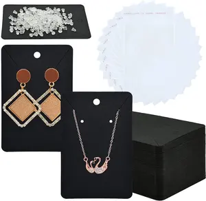 교수형 목걸이 라벨 포장 DIY 디자인 귀걸이 카드 로고 텍스트 보석 디스플레이 카드 개인 라벨
