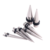 Tapers d'oreille romantiques en acier chirurgical 316L avec anneaux en O, 1,6 mm-12 mm, bijoux plug et tunnel pour cadeau de mariage, sertissage griffe