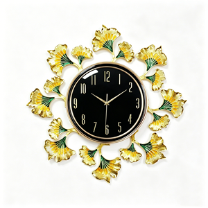 Luxury Golden Ginkgo Leaf Metal Art Deco Antique Silent Quartz Wall <strong>Clock</strong> <strong>Large</strong> Decor for Living Room Home - Product Image 1