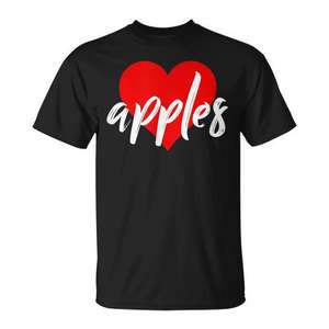 Camiseta I Love Apples para amantes de las frutas de verano para mujer - Product Image 1