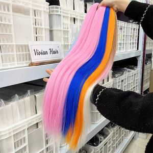 Super Braib Kanekalon, tresses définitionnées, postiche en fibre Kanekalon, faible chaleur, cheveux à tresser Kankelon pré-étirés, marque privée - Product Image 6