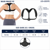 Correcteur de posture pour hommes et femmes, soutien dorsal réglable, rééducation, soulagement des douleurs du haut du dos et des épaules, composite
