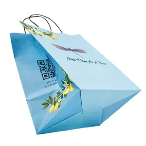 Оптовые бумажные пакеты на заказ с вашим собственным логотипом крафт-бумажный мешок с ручкой