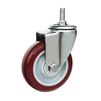 Chariot industriel Roulette robuste Équipement Plate-forme Conteneur 100mm Roulettes PVC PU 3/4/5 pouces Vis pivotantes résistantes 4 pouces