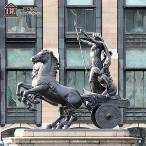 <span class=keywords><strong>Escultura</strong></span> <span class=keywords><strong>Griega</strong></span> Clásica de Bronce de un <span class=keywords><strong>Hombre</strong></span> en Carro y Caballo, Técnica de Fundición - Product Image 2