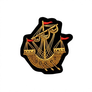 Badge en PVC brodé en forme de bateau, style dessin animé, patch en tissu pour accessoire vestimentaire - Product Image 3