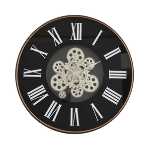 Cromatura industriale Steampunk estetica vera industriale ingranaggio industriale che si muove ingranaggio industriale <span class=keywords><strong>orologio</strong></span> da <span class=keywords><strong>parete</strong></span> per la decorazione della casa - Product Image 1