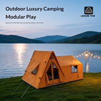 Tente de glamping gonflable OEM 2026 avec tissu en coton TC, tente pneumatique imperméable pour le camping en plein air