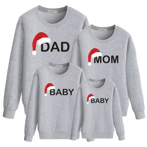 Vêtements de Noël Père Mère Bébé pour la Famille, Tenues Assorties Pull à Capuche Mère Fille Père <span class=keywords><strong>Fils</strong></span>, Chandail de Noël - Product Image 5