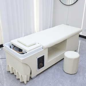 Çok Fonksiyonlu Modern Yatarlı Güzellik Salonu Mobilyası Yatak Başlığı Hidroterapi Şampuan Lavabosu Baş Masajı Suni Deri Ahşap - Product Image 6