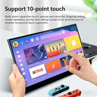 Moniteur portable 13,3 pouces 100 % DCI-P3 1,07 milliard de couleurs 400 nits IPS 1080P Contraste 100 000:1 Écran externe pour ordinateur portable