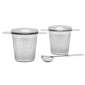 Filtres à thé avec cuillère doseuse en acier inoxydable, lot de 2 - Product Image 2