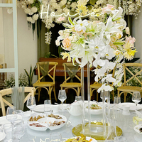 Porte-fleurs de mariage personnalisé déco carré route guide fenêtre mise en page accessoires géométrique scène gâteau mariage centres de table porte-fleurs