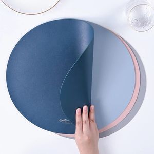 <span class=keywords><strong>Tapis</strong></span> de salle à manger confortables en simili cuir PU imperméables et antidérapants sous-verres de <span class=keywords><strong>cuisine</strong></span> résistants à la chaleur napperons <span class=keywords><strong>tapis</strong></span> de table en plastique lavables - Product Image 5
