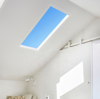 Panneau lumineux LED intelligent et moderne pour bureau et maison, effet ciel bleu ensoleillé, faux plafond vitré, lumière artificielle de puits de lumière