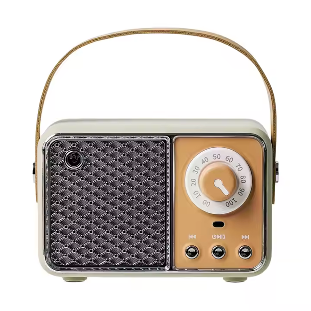 Good Quality USB AUX TF Card Retro Mini BT Speaker Portable Hand-Free Wireless Speakers Home Outdoor Mini  Speaker