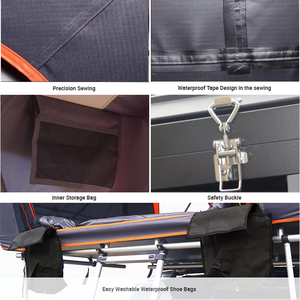 Maravillosa Carpa de <span class=keywords><strong>Techo</strong></span> Doble Capa Impermeable para Camping con <span class=keywords><strong>Tela</strong></span> Oxford Resistente y Postes de Aluminio Fuertes para Viajes en Auto, 5 Personas - Product Image 6