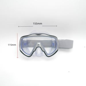 Teenagers HD Tempered Glass Diving Goggles 180 Large Frame Diving <b>Mask</b> Nose Guard All-in-one <b>Swim</b> Elastic comfort Goggles - Product Image 4