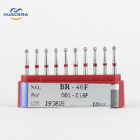Fraises orthodontiques de haute qualité BR-40F consommables de fraises diamantées dentaires avec mèches de routeur à pointe en carbure de sécurité avancée par Huacera
