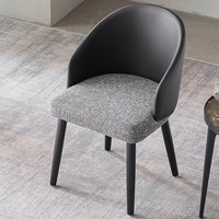 Chaise de salle à manger nordique simple en bois de frêne, style post-moderne, luxe léger, accoudoirs en cuir et tissu, mobilier de maison de designer pour négociations hôtelières
