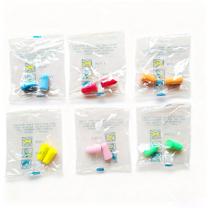 Tapones para los oídos de espuma, 32 Snr, tipo bala, aislamiento acústico, reducción de ruido para dormir, antironquidos, naranja, verde, rosa, azul, amarillo - Product Image 4