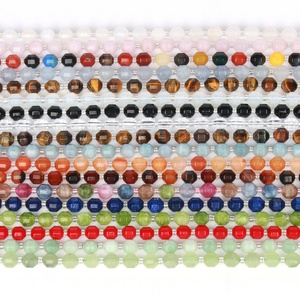 면 처리 된 6/8/10mm 일석 청금석 자수정 마노 돌 비즈 보석 DIY 느슨한 비즈 팔찌 만들기 - Product Image 2