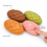 Jouet Squishy Ovale en forme de Melon à Montée Lente, Effet Craquelé, Motifs Assortis, Anti-Stress, Cadeau de Bureau