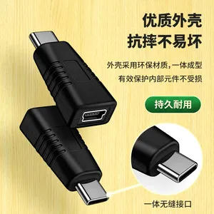 Adaptador <span class=keywords><strong>USB</strong></span> Tipo-<span class=keywords><strong>C</strong></span> Macho a <span class=keywords><strong>Mini</strong></span>-<span class=keywords><strong>USB</strong></span> Hembra Nuevo moldeado de PVC para salida de CC para computadora portátil y teléfono móvil - Product Image 3