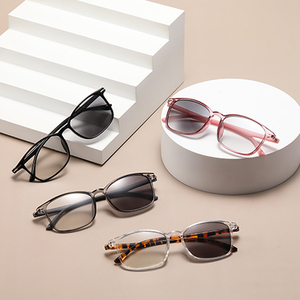 Lunettes de vue multifocales progressives haute <span class=keywords><strong>définition</strong></span> BE WELL W2332-1, photochromiques, anti-lumière bleue, verres transparents, effet diamant - Product Image 1