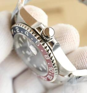 Montre-Bracelet Classique de la Manufacture Clean, Conception avec Lunette GMT, Bracelet en Acier Inoxydable, Date, Montre Mécanique à Remontage Automatique - Product Image 5