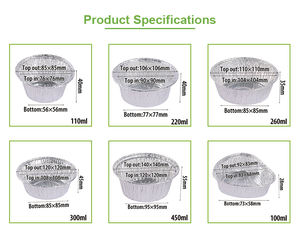 Moules à pâtisserie jetables en aluminium, petits, ronds/plats, pour la cuisson de tartes aux œufs, de tartes, de cheesecakes - Product Image 2
