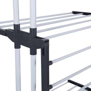 Vente en gros Séchoir à <span class=keywords><strong>linge</strong></span> pliable en métal Porte-serviettes multifonctionnel Porte-vêtements <span class=keywords><strong>amovible</strong></span> de grande capacité - Product Image 4