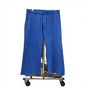 Pantalones Deportivos de Mujer Brandy BM Fashion, Cintura Alta Elástica con Botones, Azules, con Puños, de Spandex/Algodón, Estampados, Corte Regular, Estilo Vintage, Pierna Ancha - Product Image 2