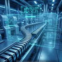 Chaîne porte-câbles robotique PrimePro haute flexibilité, 10 millions de cycles de flexion, gaine PUR, résistante à la torsion, blindage EMC, automatisation