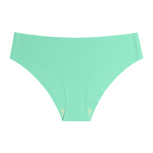 Culottes sans couture pour femmes, taille mi-haute, couleur unie, ultra-fines, en tricot de spandex et nylon, style basique - Product Image 4