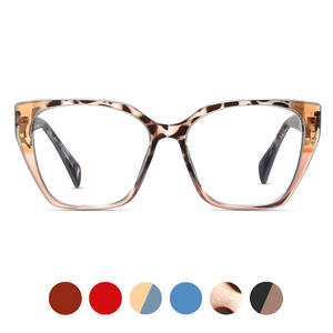 Gafas anti luz azul TR87220 con montura TR90 de marco completo y bloques de color para un estilo moderno. - Product Image 5