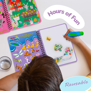Ensemble de 4 livres de peinture à l'eau réutilisables, stylo sans bavure pour les tout-petits de 1 à 3 ans, dessin - Product Image 4
