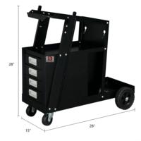 Chariot de soudage mobile en acier au carbone à 4 tiroirs pour soudeur et plasma