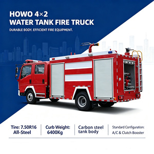 Camión de <span class=keywords><strong>Bomberos</strong></span> HOWO 4CBM RHD con Motor Diésel Cummins ISF3.8 de 141HP, Tracción 4x2, Bomba CB10/30, Monitor de Agua PS30, Carrocería de 7000mm, Aire Acondicionado y Servofreno - Product Image 4