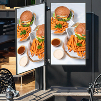 Affiche de restaurant de restauration rapide Ultra mince 4K 1080P Écran d'affichage numérique LCD mince Équipement publicitaire Lecteur d'affichage vidéo photo