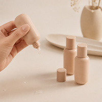 Bouteilles en plastique HDPE personnalisées de 30 ml, 40 ml, 50 ml pour primer, crème solaire, fond de teint, lotion, emballage en plastique